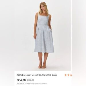 Quince Light Gray Women's Dress linen NWOT